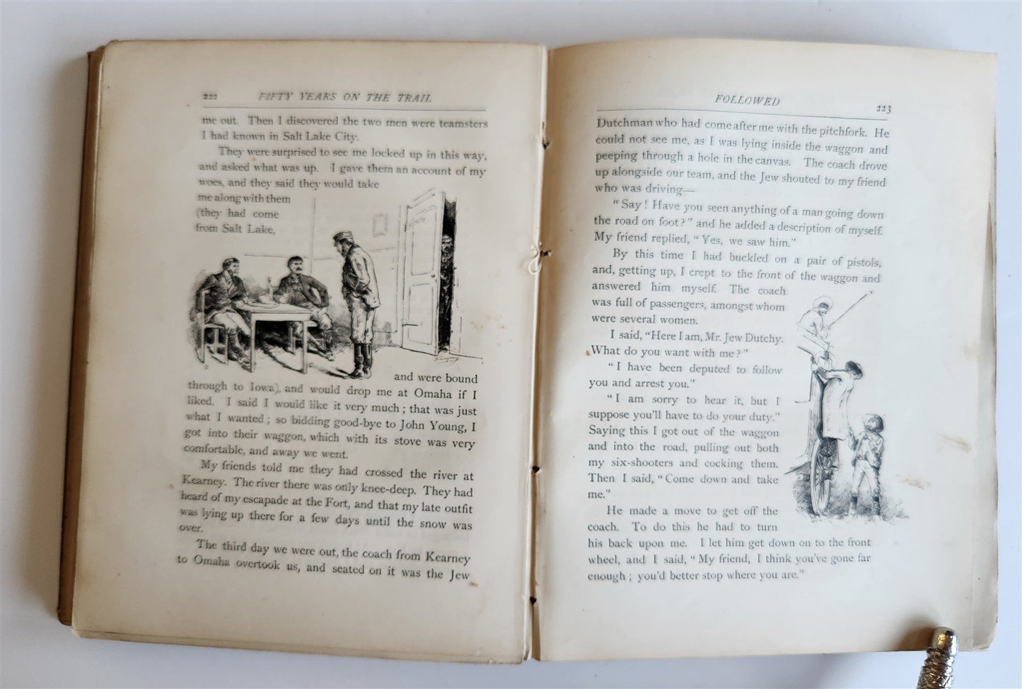 1889 FIFTY YEARS ON THE TRAIL Story of Western Life O'REILLY antique AMERICANA