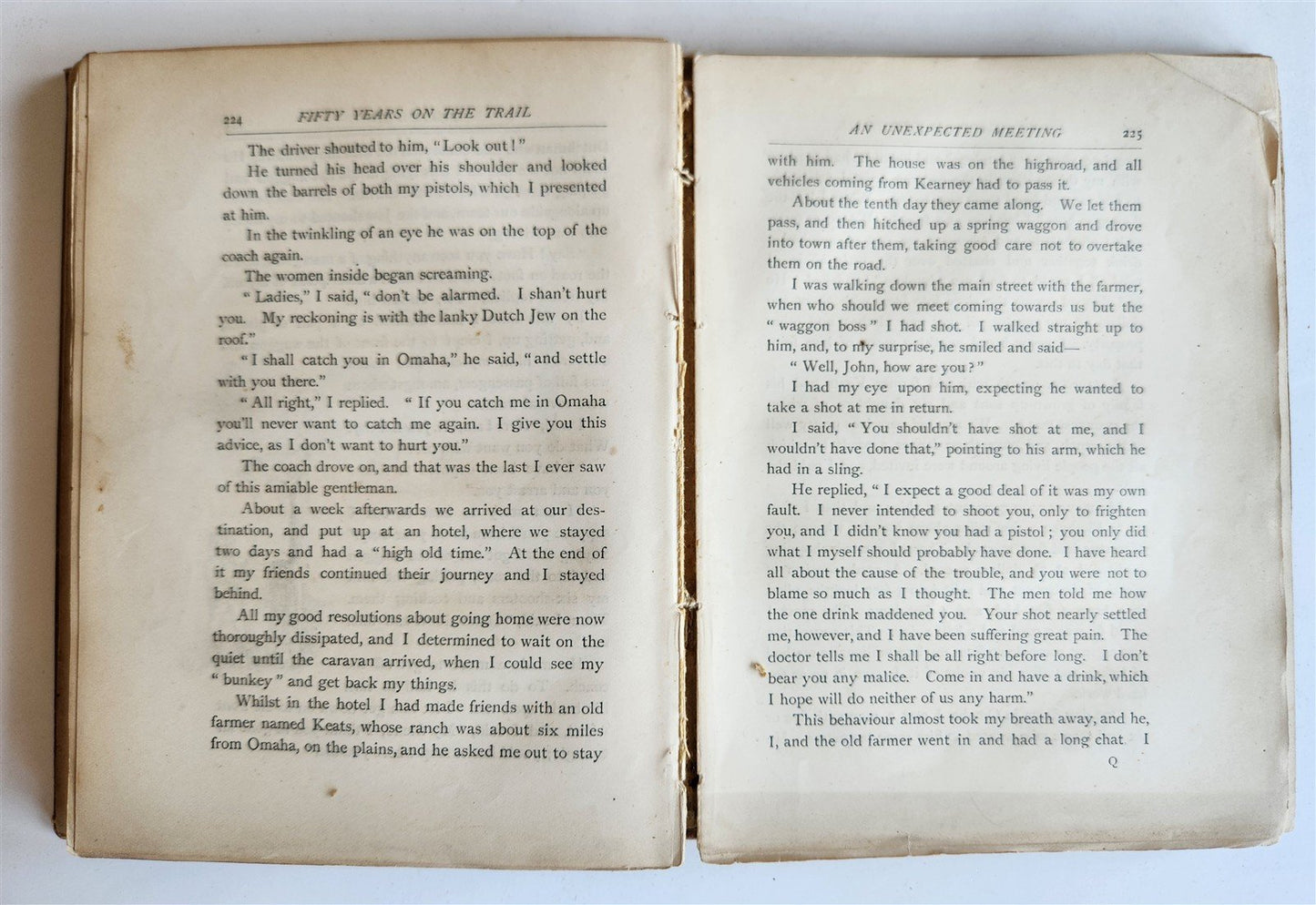 1889 FIFTY YEARS ON THE TRAIL Story of Western Life O'REILLY antique AMERICANA