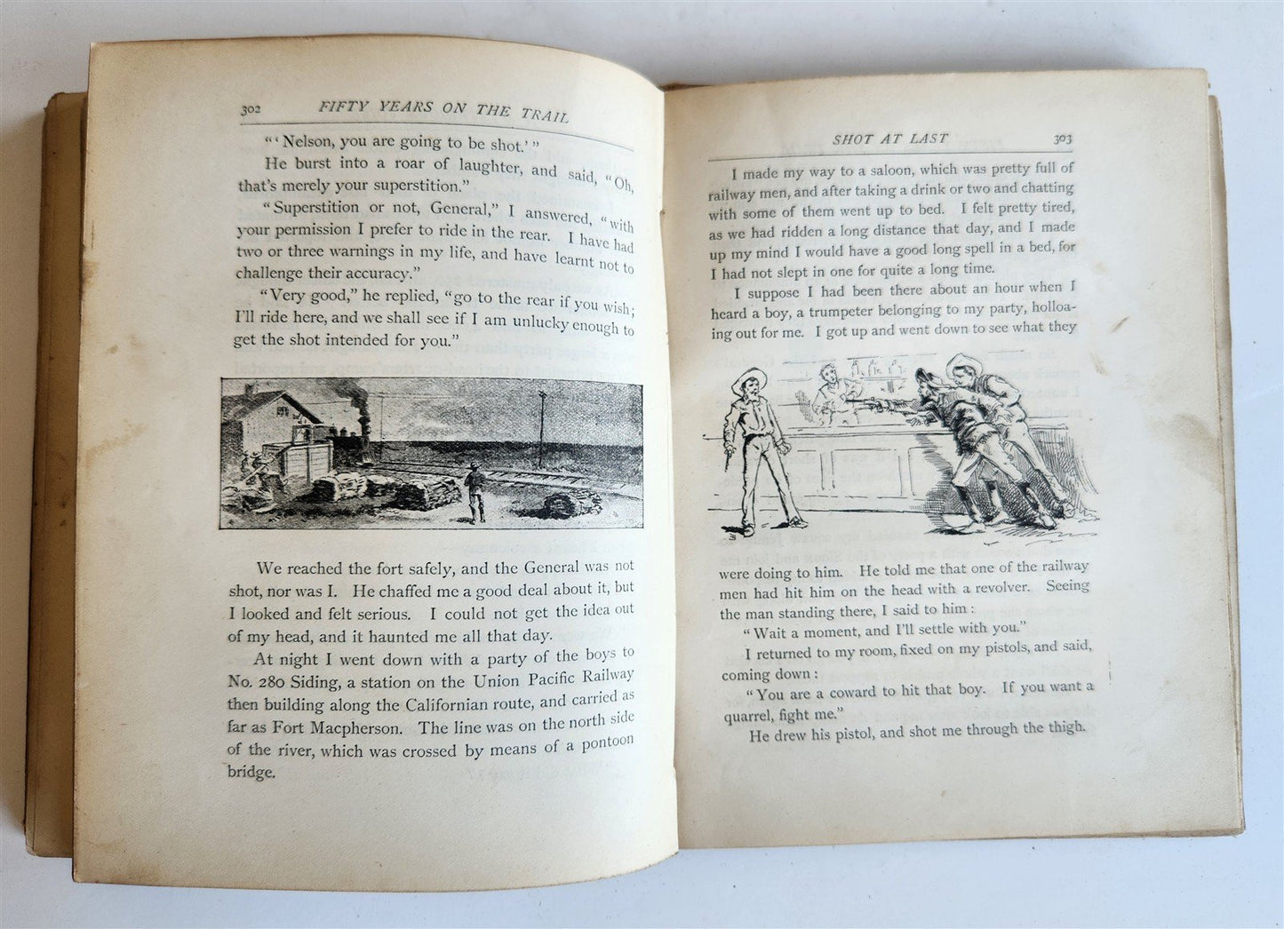 1889 FIFTY YEARS ON THE TRAIL Story of Western Life O'REILLY antique AMERICANA
