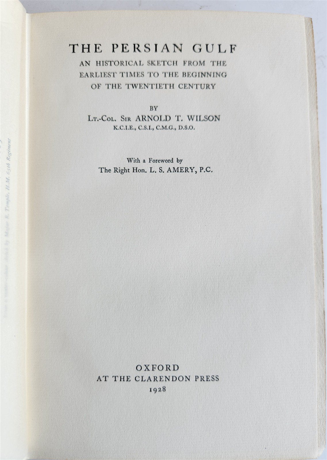 1928 THE PERSIAN GULF by ARNOLD WILSON antique