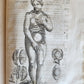 1646 ANATOMY ILLUSTRATED after VESALIUS antique FOLIO 17th CENTURY scarce