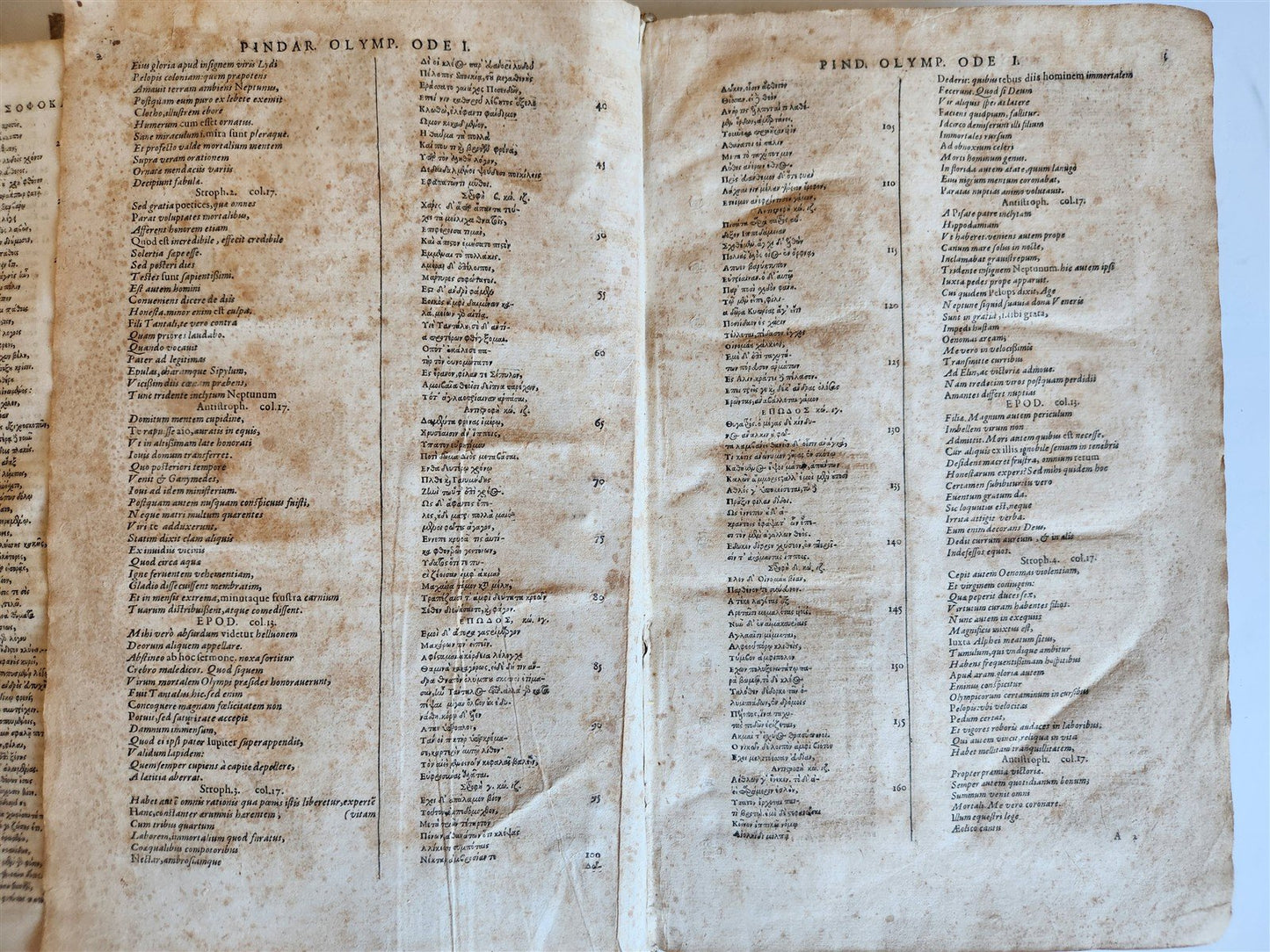 1614 ANCIENT GREEK POETRY 2 FOLIO VOLUMES antique VELLUM BOUND