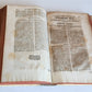 1746 CANON LAW antique PIGSKIN BOUND FOLIO