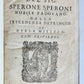 1598 DISCORSI by S. SPERONI antique 16th CENTURY in ITALIAN