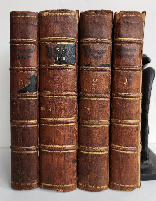 1770 SIX MONTH'S TOUR THROUGH NORTH OF ENGLAND 4 VOLUMES SET antique ILLUSTRATED