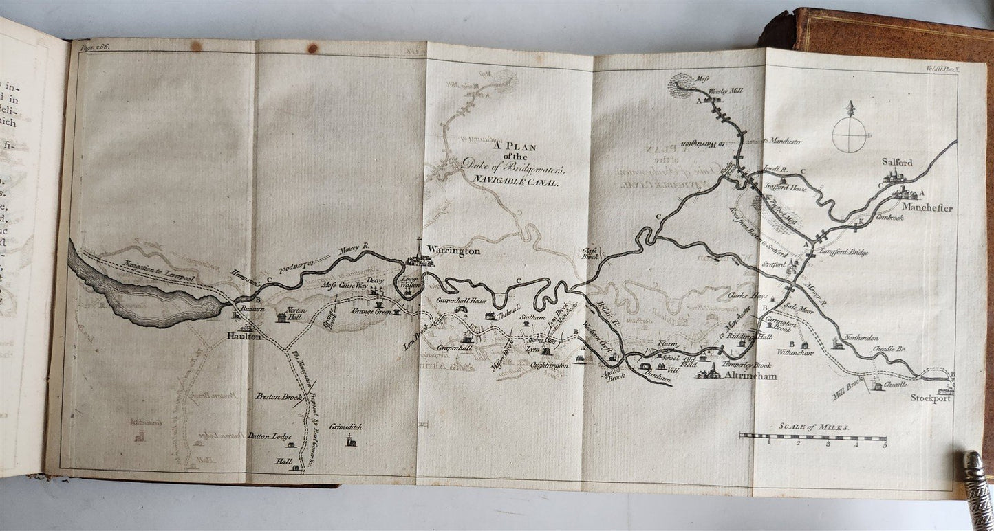 1770 SIX MONTH'S TOUR THROUGH NORTH OF ENGLAND 4 VOLUMES SET antique ILLUSTRATED