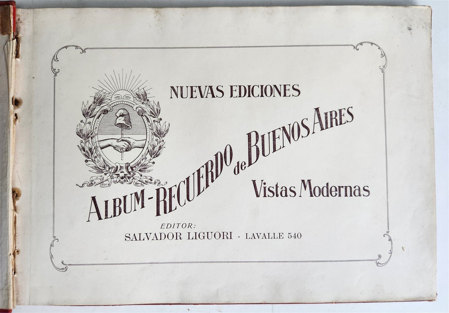 1900 ALBUM-RECUERDO de BUENOS AIRES antique PHOTO ILLUSTRATED FOLIO ALBUM