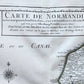 1716 MAP of NORMANDIE FRANCE antique