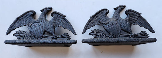 1952 METAL BOOKENDS signed SPREAD EAGLE VA. metalcrafters VINTAGE