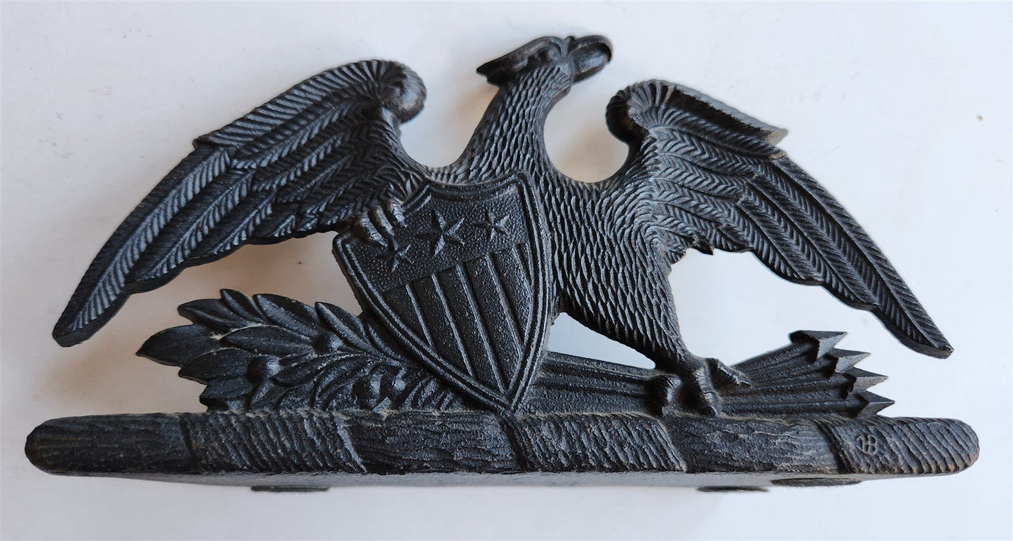 1952 METAL BOOKENDS signed SPREAD EAGLE VA. metalcrafters VINTAGE