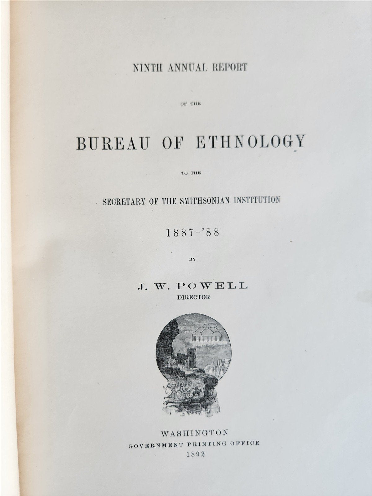 1887-1888 REPORT of AMERICAN BUREAU of ETHNOLOGY by J.POWELL antique ILLUSTRATED