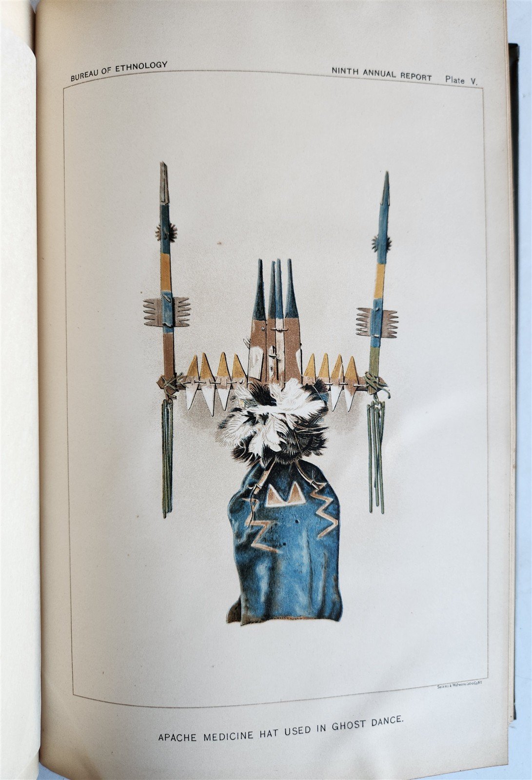 1887-1888 REPORT of AMERICAN BUREAU of ETHNOLOGY by J.POWELL antique ILLUSTRATED