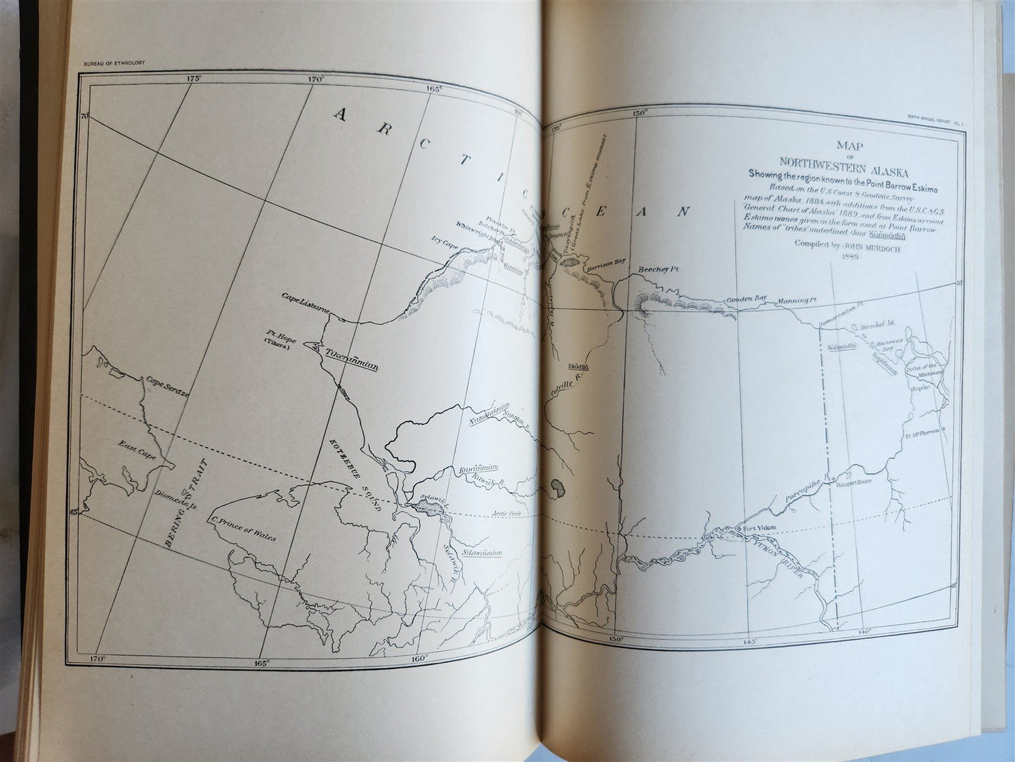 1887-1888 REPORT of AMERICAN BUREAU of ETHNOLOGY by J.POWELL antique ILLUSTRATED