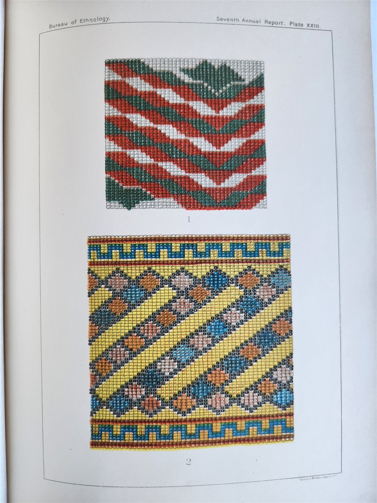 1885-1886 REPORT of AMERICAN BUREAU of ETHNOLOGY by J.POWELL antique ILLUSTRATED