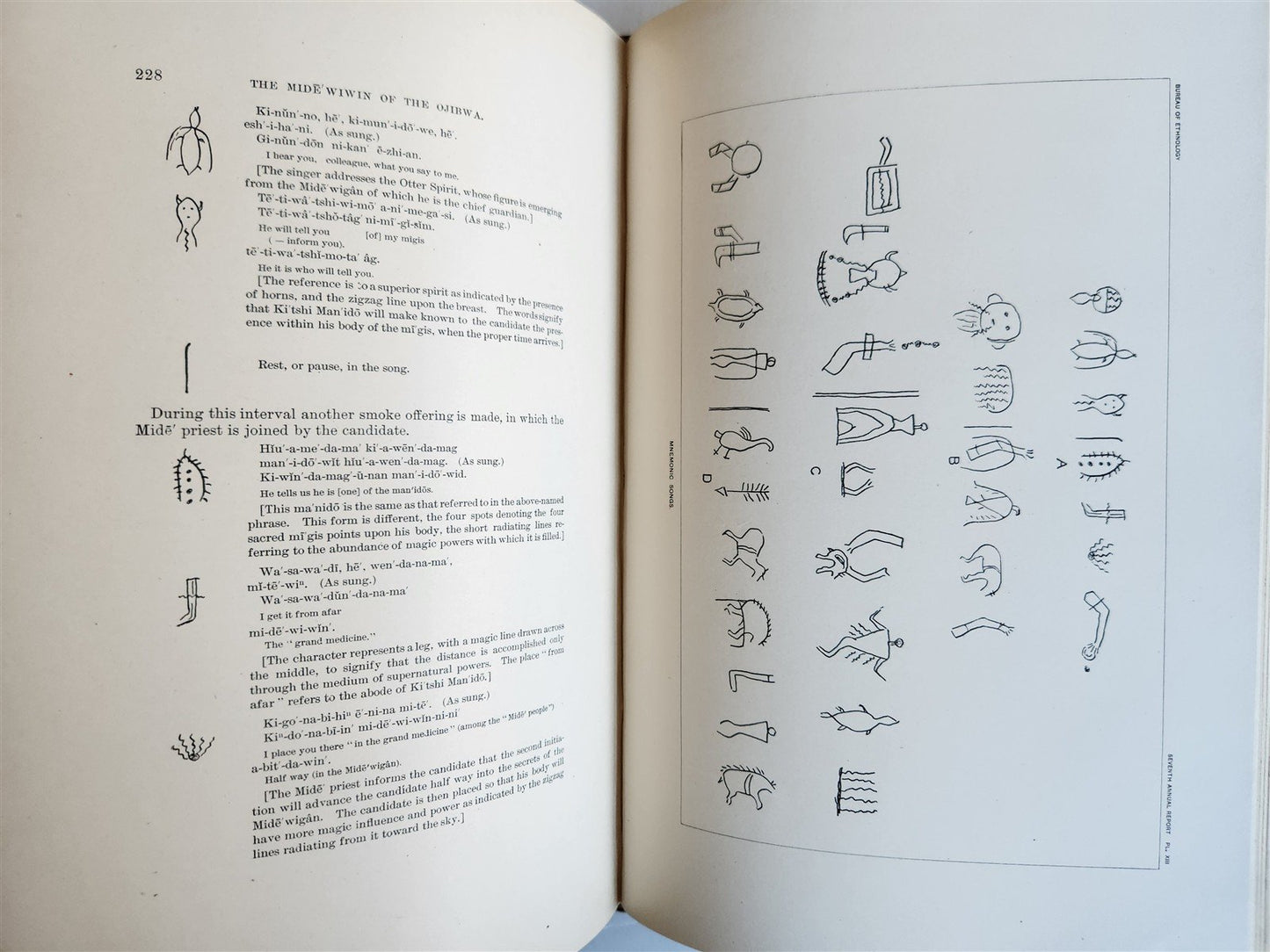 1885-1886 REPORT of AMERICAN BUREAU of ETHNOLOGY by J.POWELL antique ILLUSTRATED