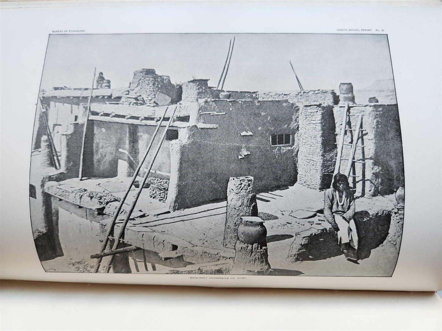 1886-1887 REPORT of AMERICAN BUREAU of ETHNOLOGY by J.POWELL antique ILLUSTRATED