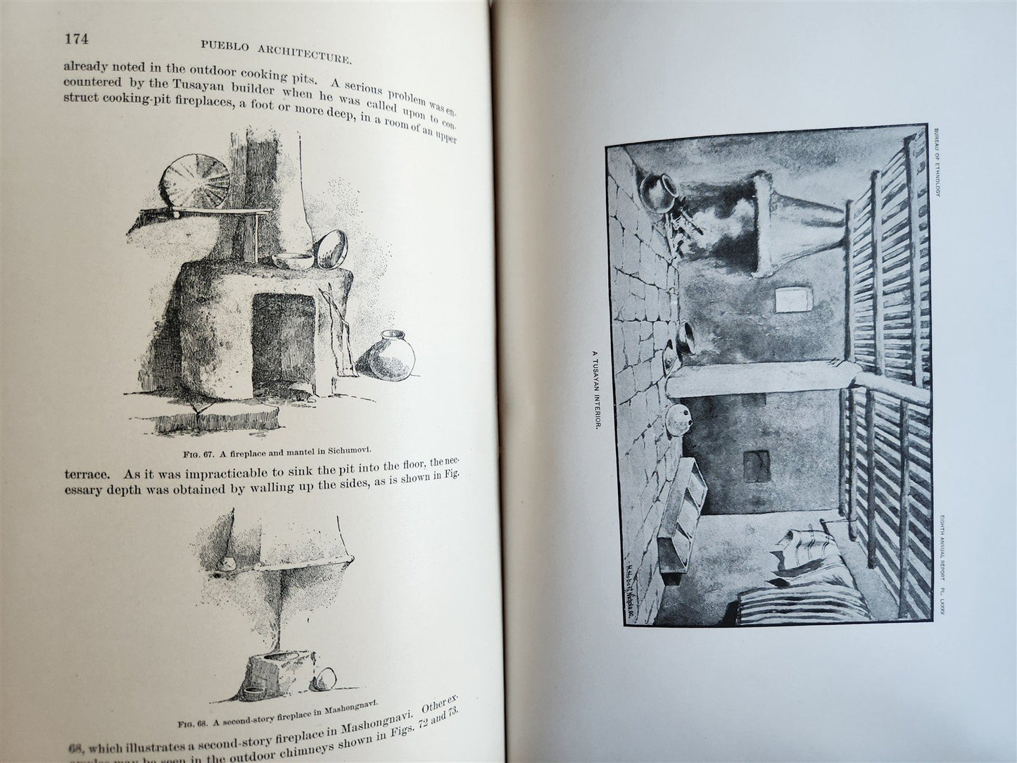 1886-1887 REPORT of AMERICAN BUREAU of ETHNOLOGY by J.POWELL antique ILLUSTRATED