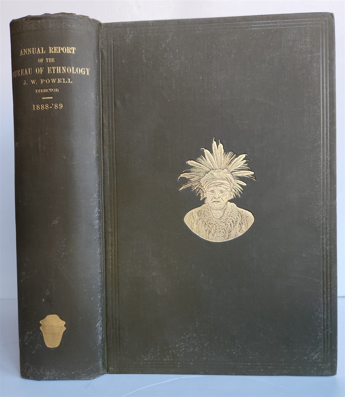 1888-1889 REPORT of AMERICAN BUREAU of ETHNOLOGY by J.POWELL antique ILLUSTRATED
