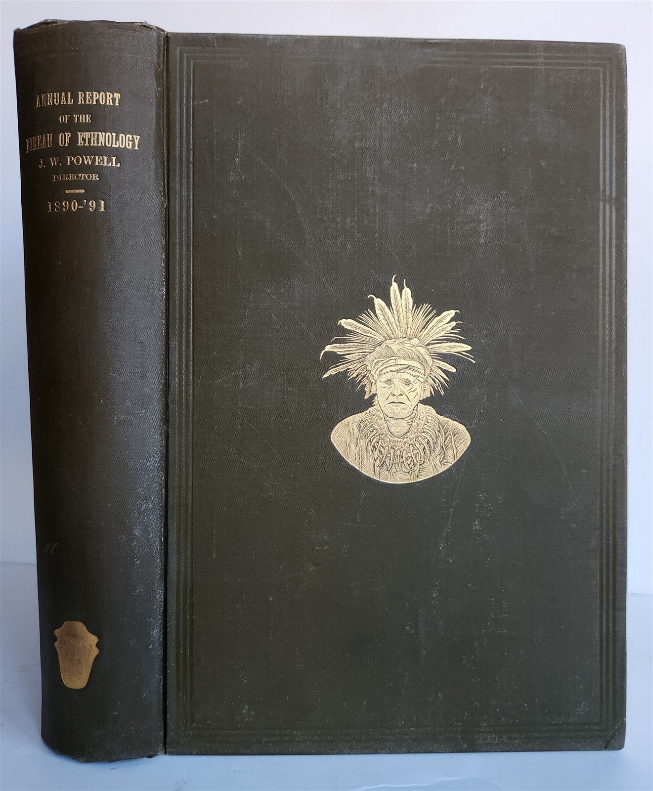 1890-1891 REPORT of AMERICAN BUREAU of ETHNOLOGY by J.POWELL antique ILLUSTRATED