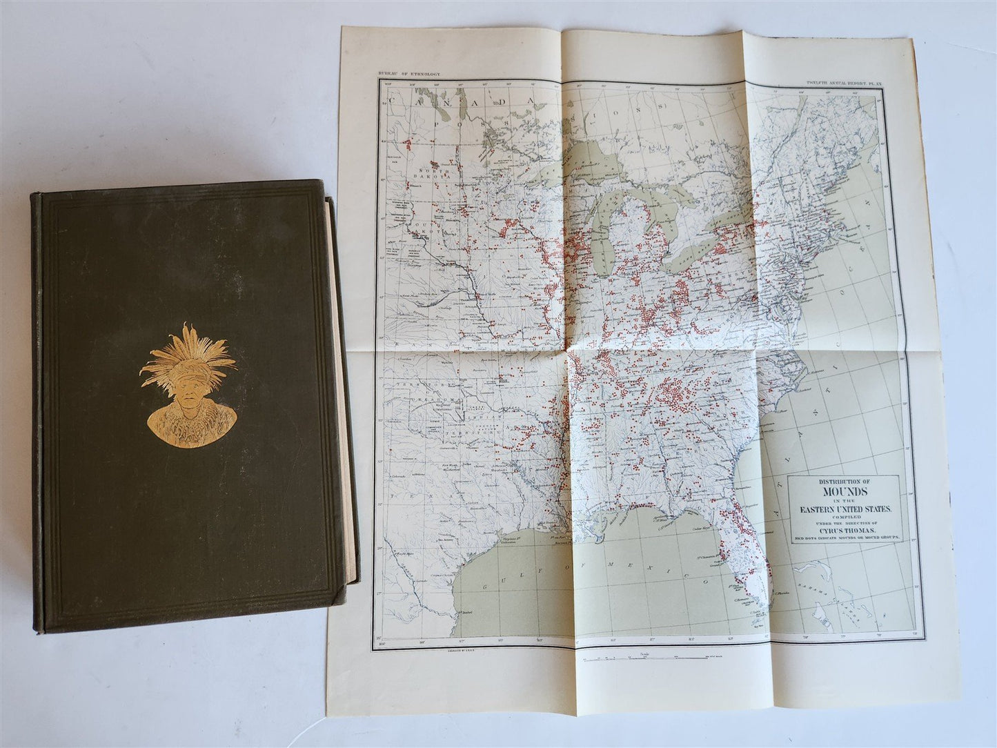 1890-1891 REPORT of AMERICAN BUREAU of ETHNOLOGY by J.POWELL antique ILLUSTRATED