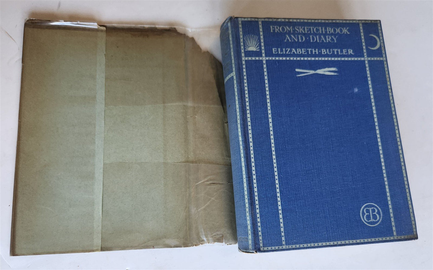 1909 FROM SKETCH BOOK & DIARY by Elizabeth Butler antique ILLUSTRATED TRAVELS