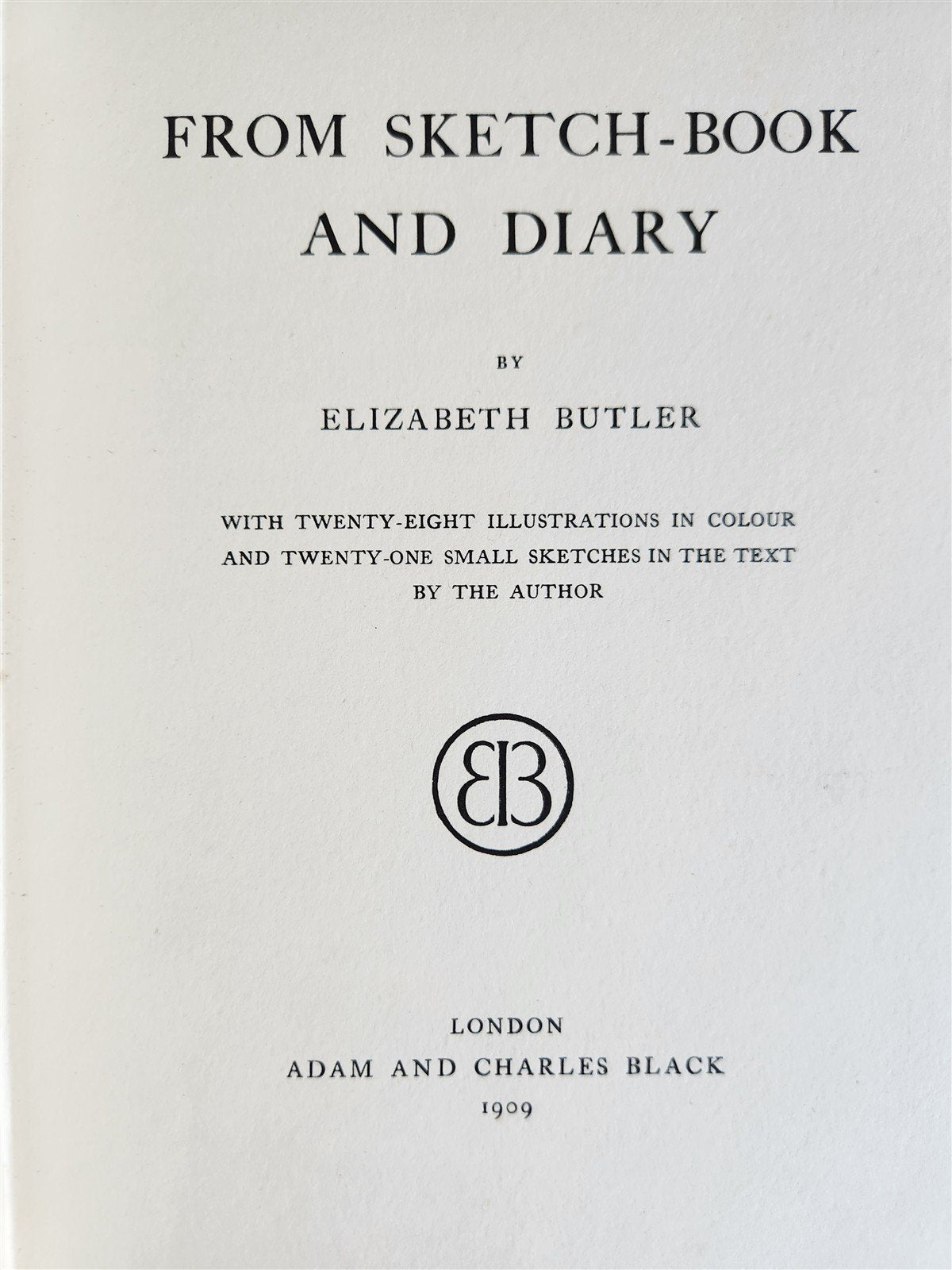 1909 FROM SKETCH BOOK & DIARY by Elizabeth Butler antique ILLUSTRATED TRAVELS