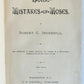 1880 SOME MISTAKES OF MOSES by ROBERT INGERSOLL antique