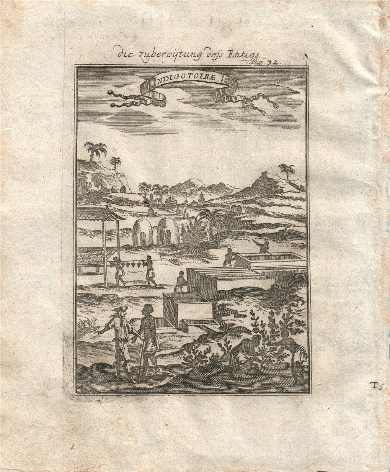 1719 INDIGOTOIRE plate 32 from Beschreibung Des gantzen Welt-Kreises