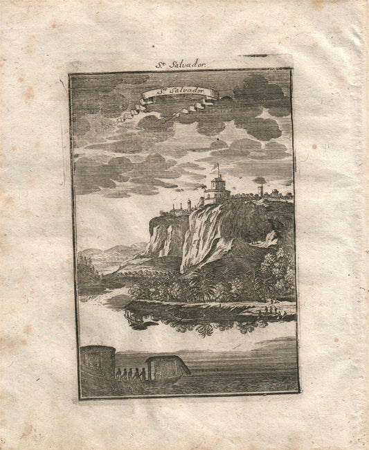1719 ST.SALVADOR plate from Beschreibung Des gantzen Welt-Kreises
