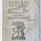 1592 ESTIENNE PRESS HISTORY by APPIAN of ALEXANDRIA 16th CENTURY FOLIO ANTIQUE