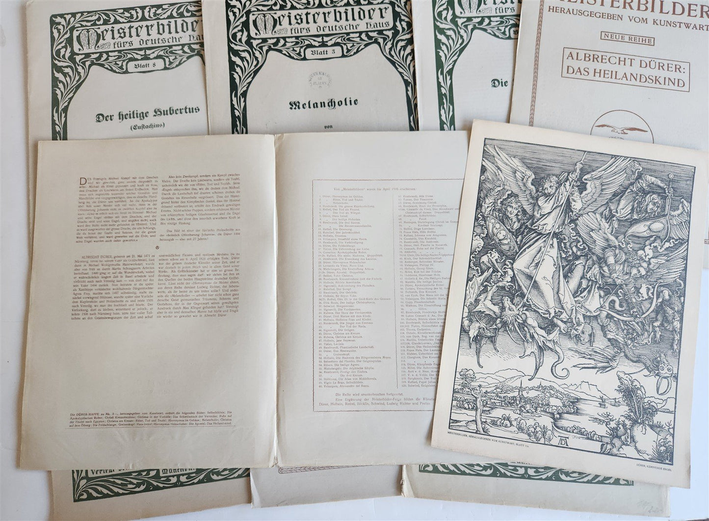 1900s ALBRECHT DURER lot of 10 GERMAN ART PUBLICATIONS FOLIO ANTIQUE