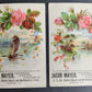 EASTON PA 2 ANTIQUE VICTORIAN TRADE CARDS - CLOTHIER HATTER FURNISHER