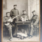 MILITARY MUSICIAN w/ GUITAR GERMAN WWI ERA PHOTO antique