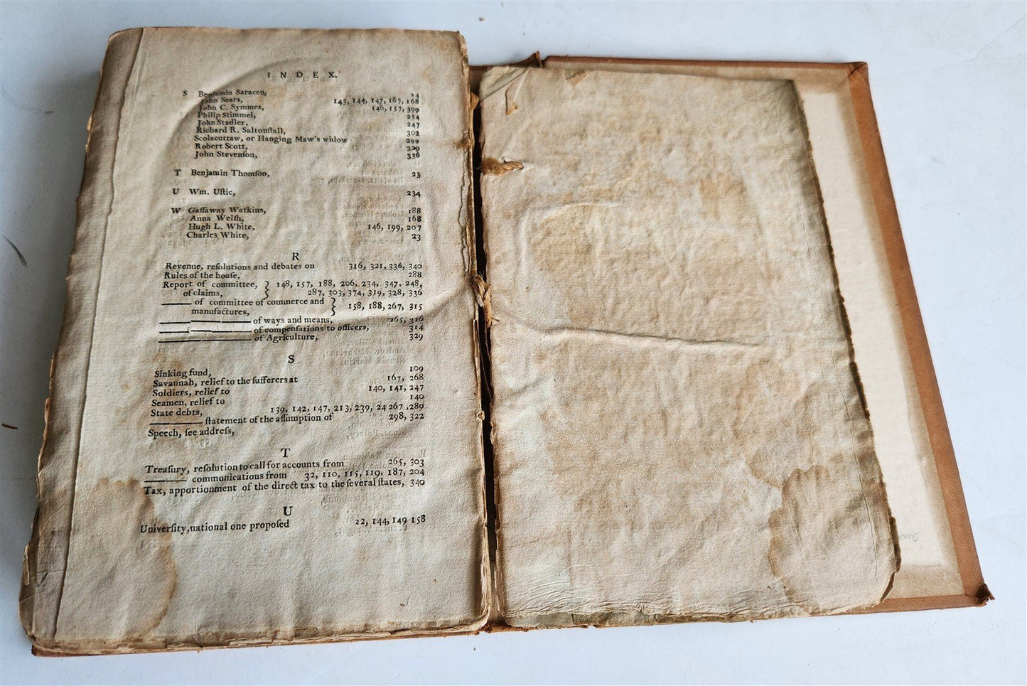 1796 AMERICAN SENATOR REPORT of DEBATES in CONGRESS of UNITED STATES antique