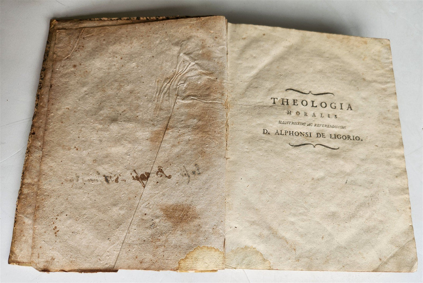 1793 THEOLOGY by ALPHONSI de LIGORIO antique in LATIN THEOLOGIA MORALIS