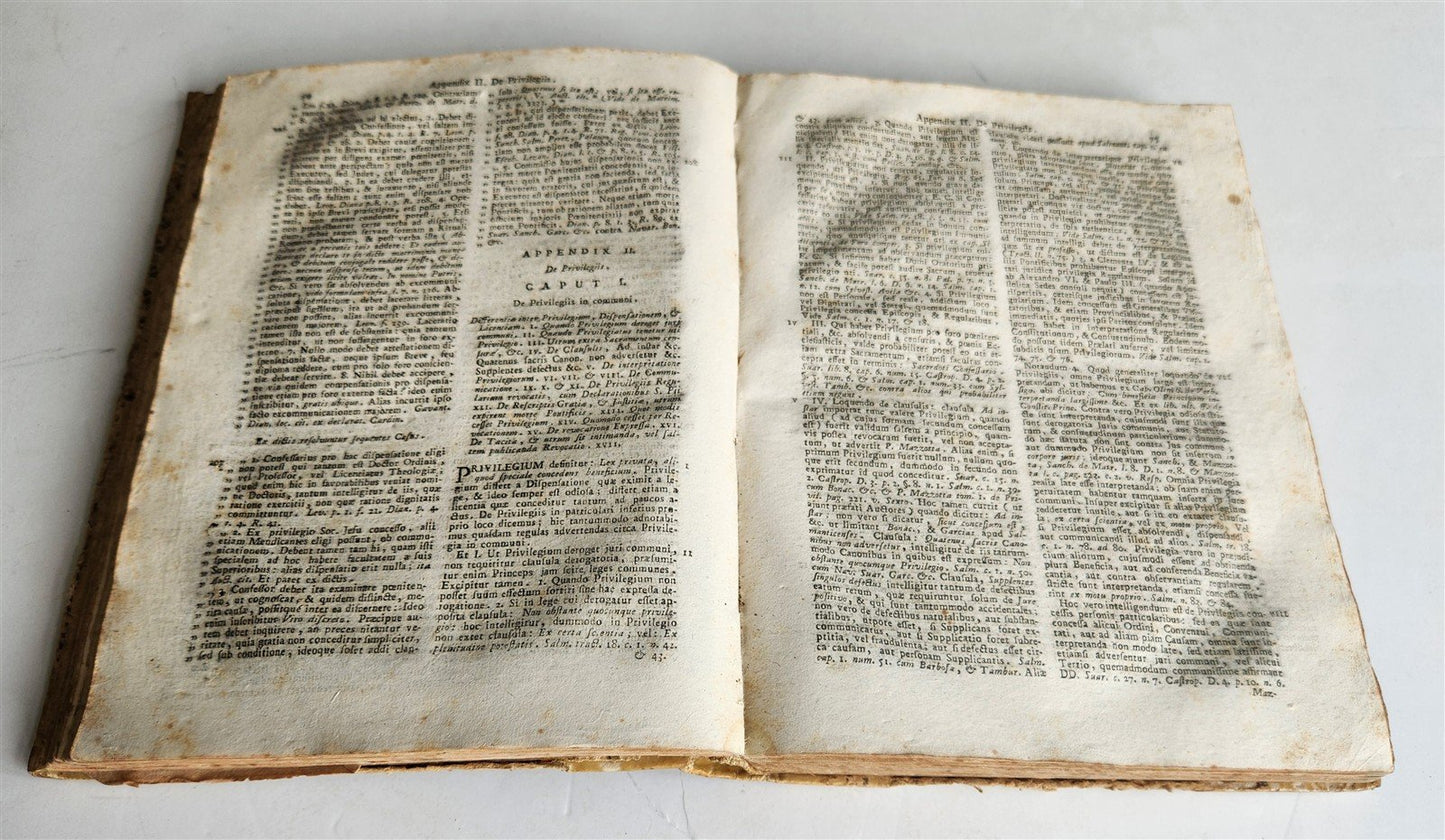 1793 THEOLOGY by ALPHONSI de LIGORIO antique in LATIN THEOLOGIA MORALIS