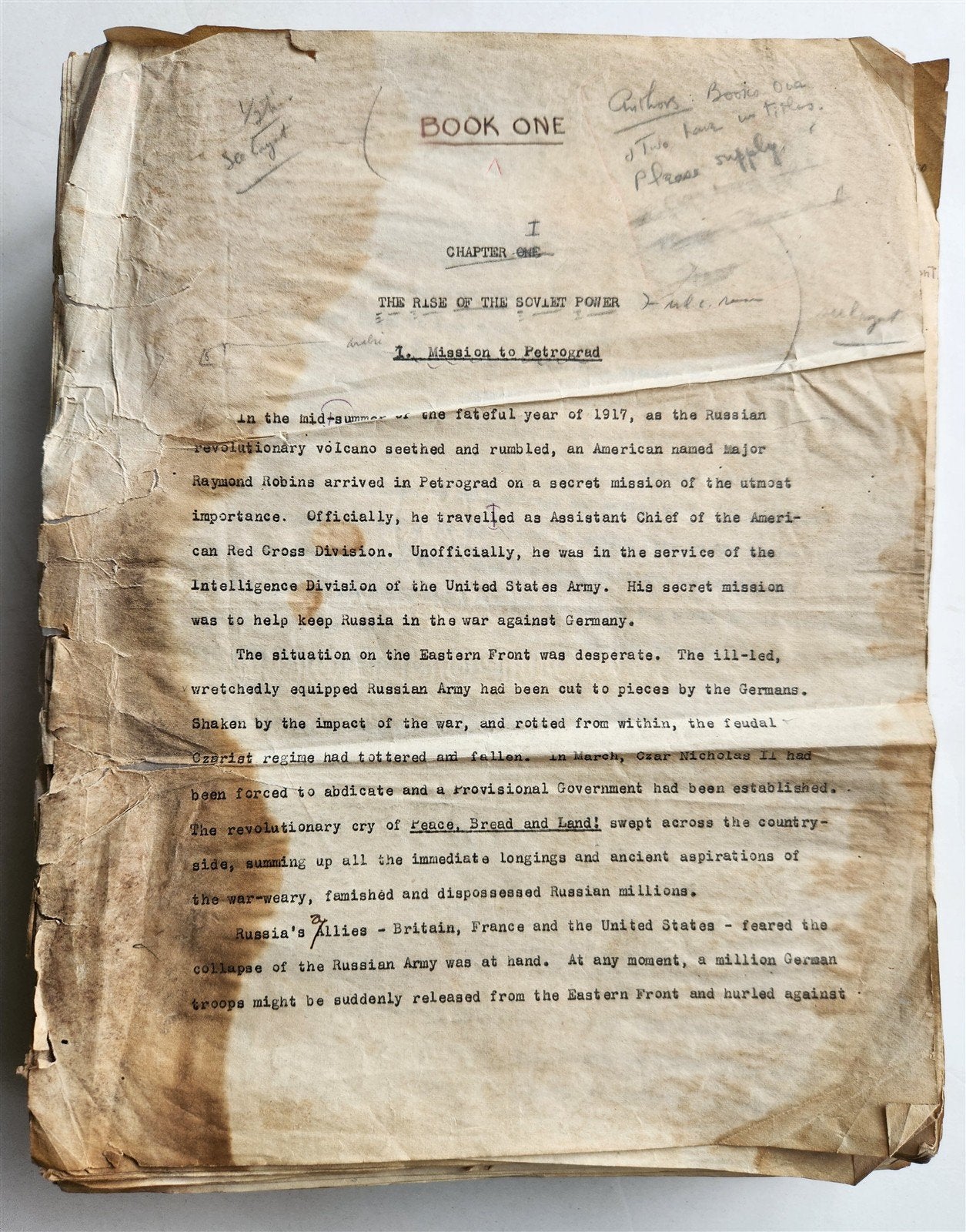 TYPESCRIPT RISE OF SOVIET POWER HISTORY of RUSSIA from 1917 to 1945 MANUSCRIPT