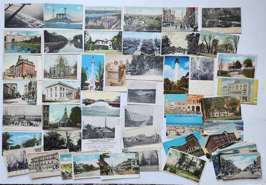 NEW JERSEY NJ lot of 89 ANTIQUE & VINTAGE POSTCARDS