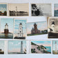 LIGHTHOUSES lot of 14 ANTIQUE & VINTAGE POSTCARDS