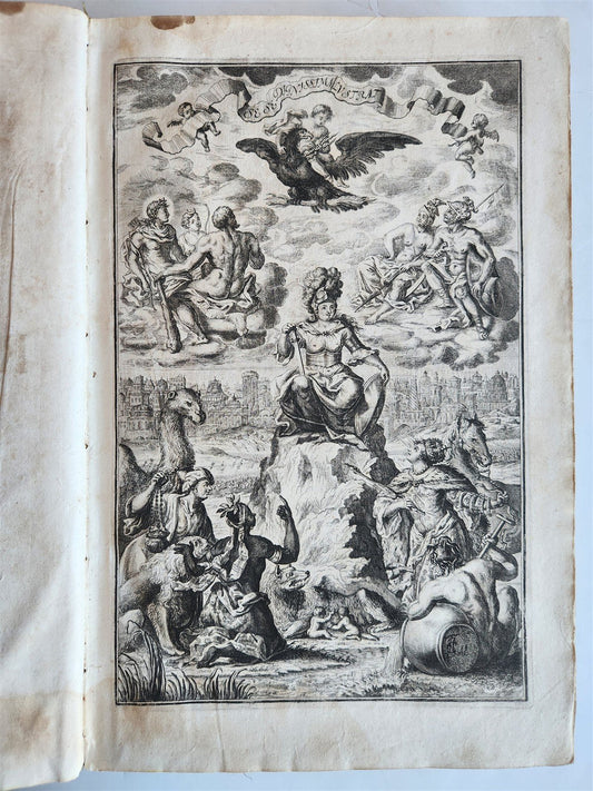 1704 ROMAN HISTORY ILLUSTRATED LARGE FOLIO antique VELLUM BOUND