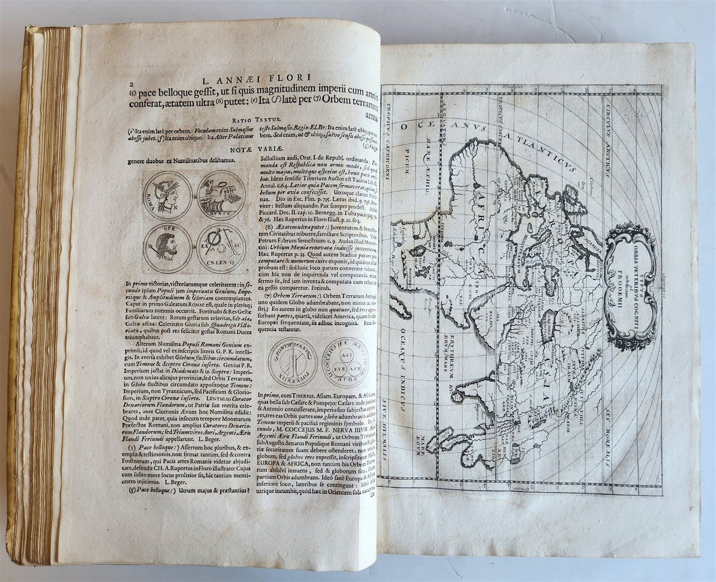 1704 ROMAN HISTORY ILLUSTRATED LARGE FOLIO antique VELLUM BOUND