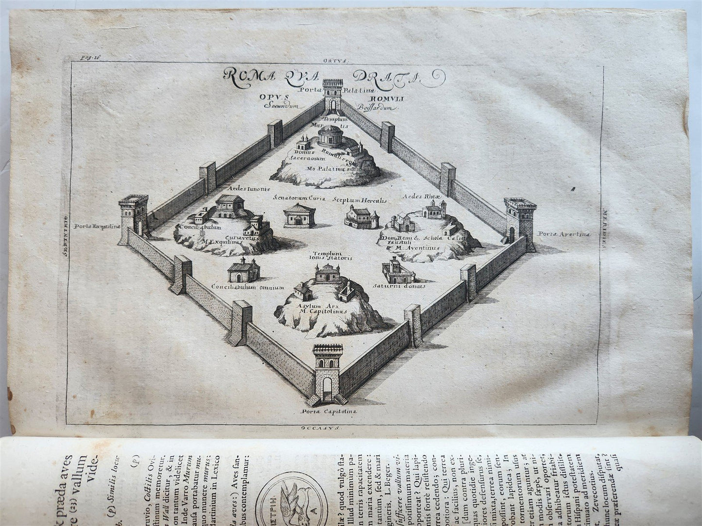 1704 ROMAN HISTORY ILLUSTRATED LARGE FOLIO antique VELLUM BOUND