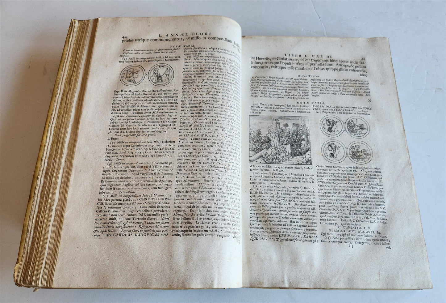 1704 ROMAN HISTORY ILLUSTRATED LARGE FOLIO antique VELLUM BOUND