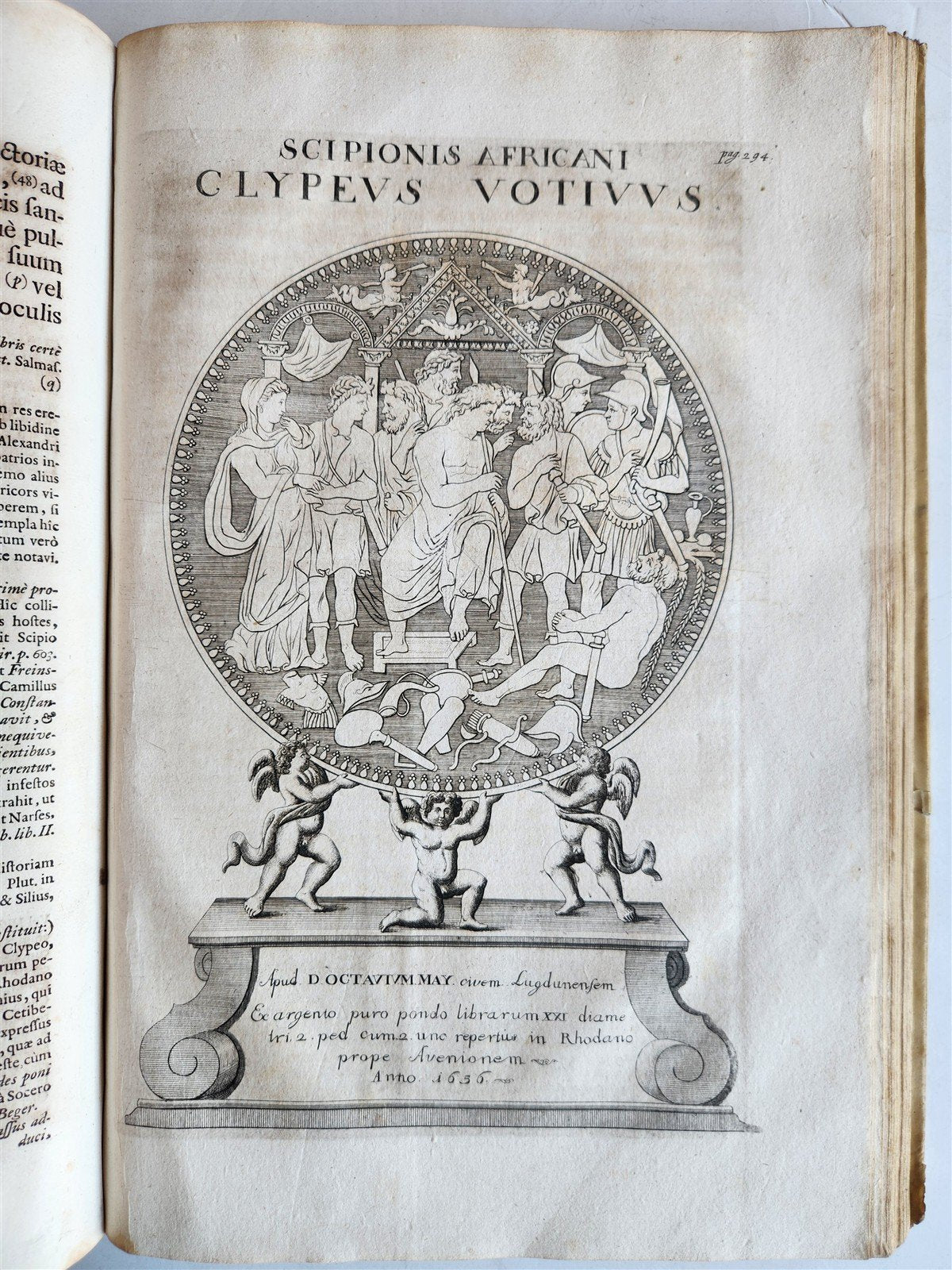 1704 ROMAN HISTORY ILLUSTRATED LARGE FOLIO antique VELLUM BOUND