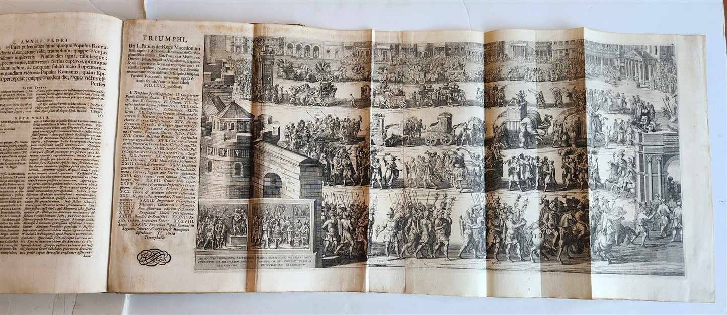 1704 ROMAN HISTORY ILLUSTRATED LARGE FOLIO antique VELLUM BOUND