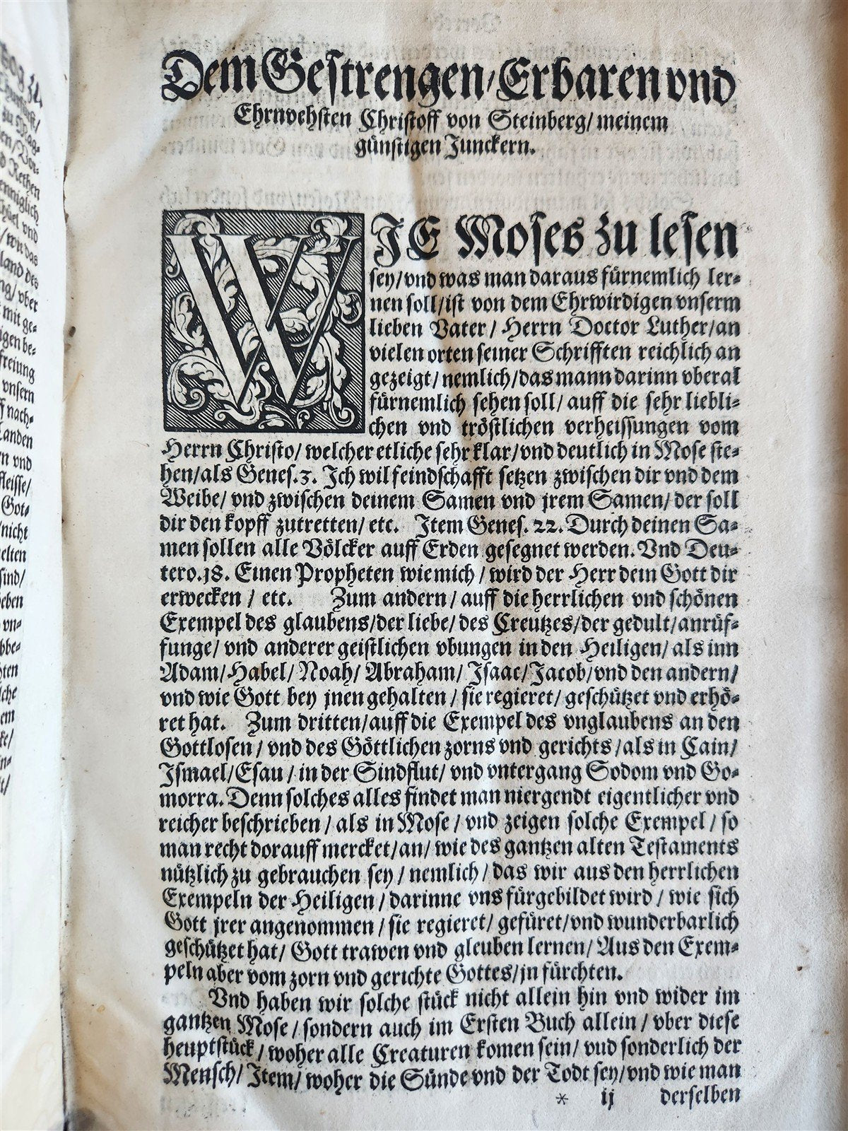 1558 MARTIN LUTHER WORKS PIGSKIN BOUND FOLIO in GERMAN antique