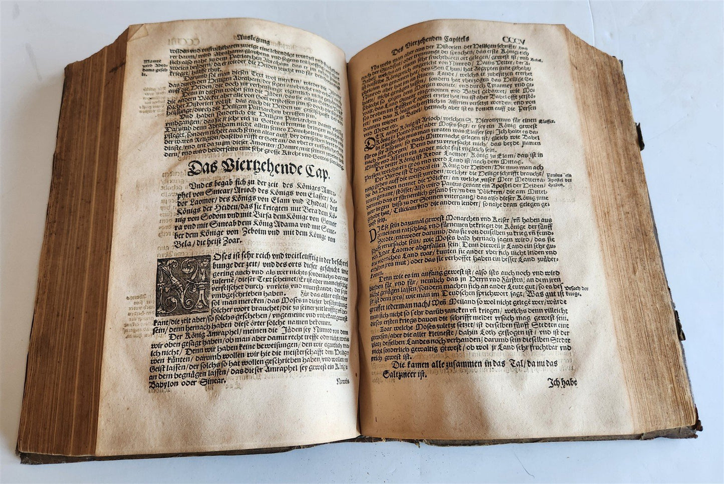 1558 MARTIN LUTHER WORKS PIGSKIN BOUND FOLIO in GERMAN antique