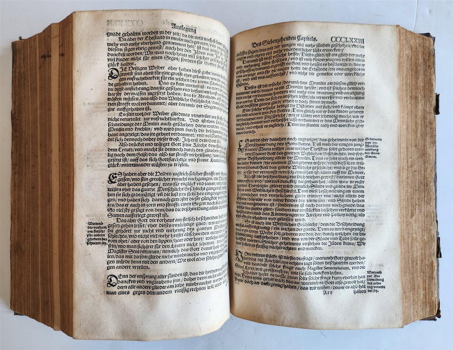 1558 MARTIN LUTHER WORKS PIGSKIN BOUND FOLIO in GERMAN antique