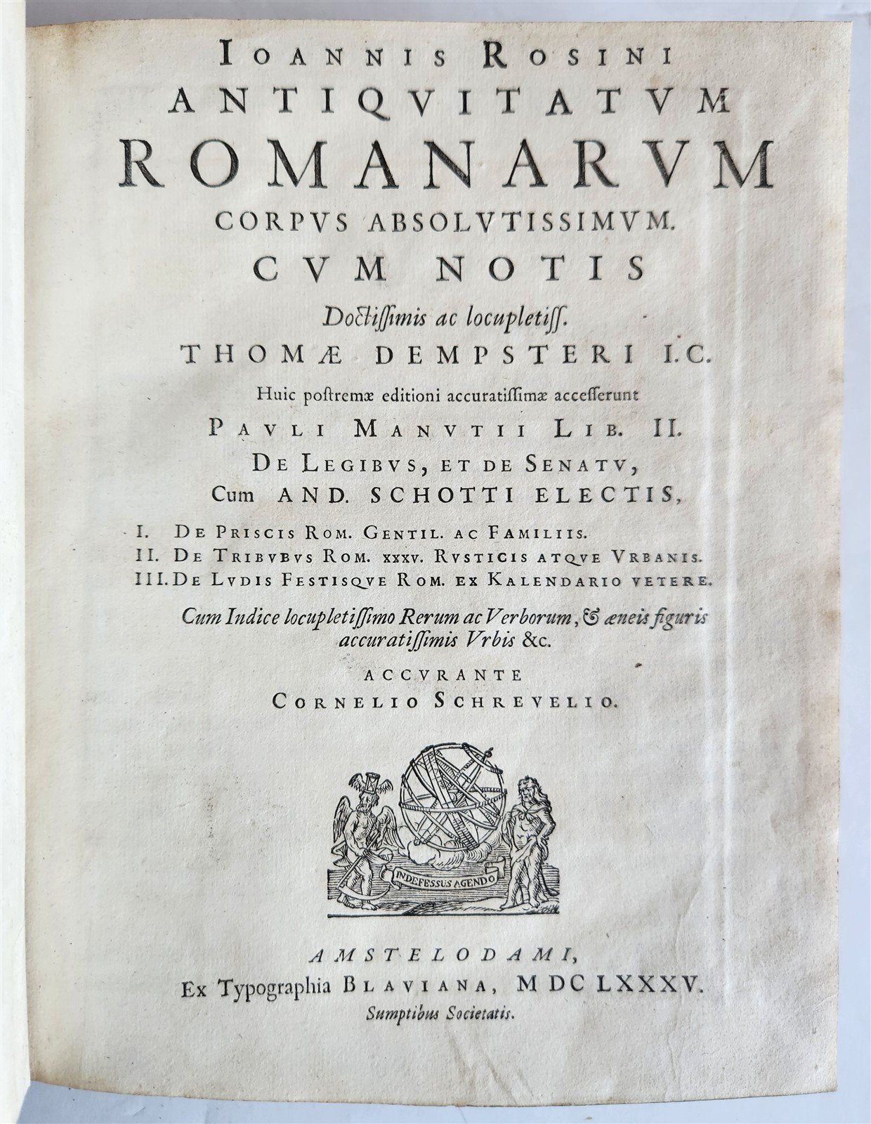 1685 ROMAN ANTIQUTIES antique ILLUSTRATED vellum bound in LATIN