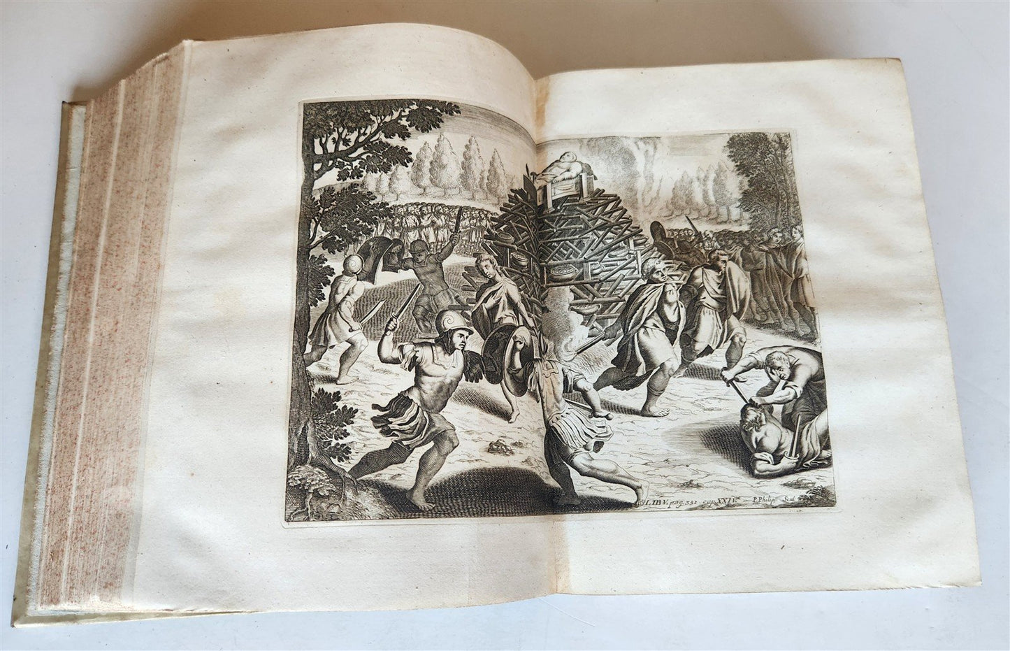 1685 ROMAN ANTIQUTIES antique ILLUSTRATED vellum bound in LATIN